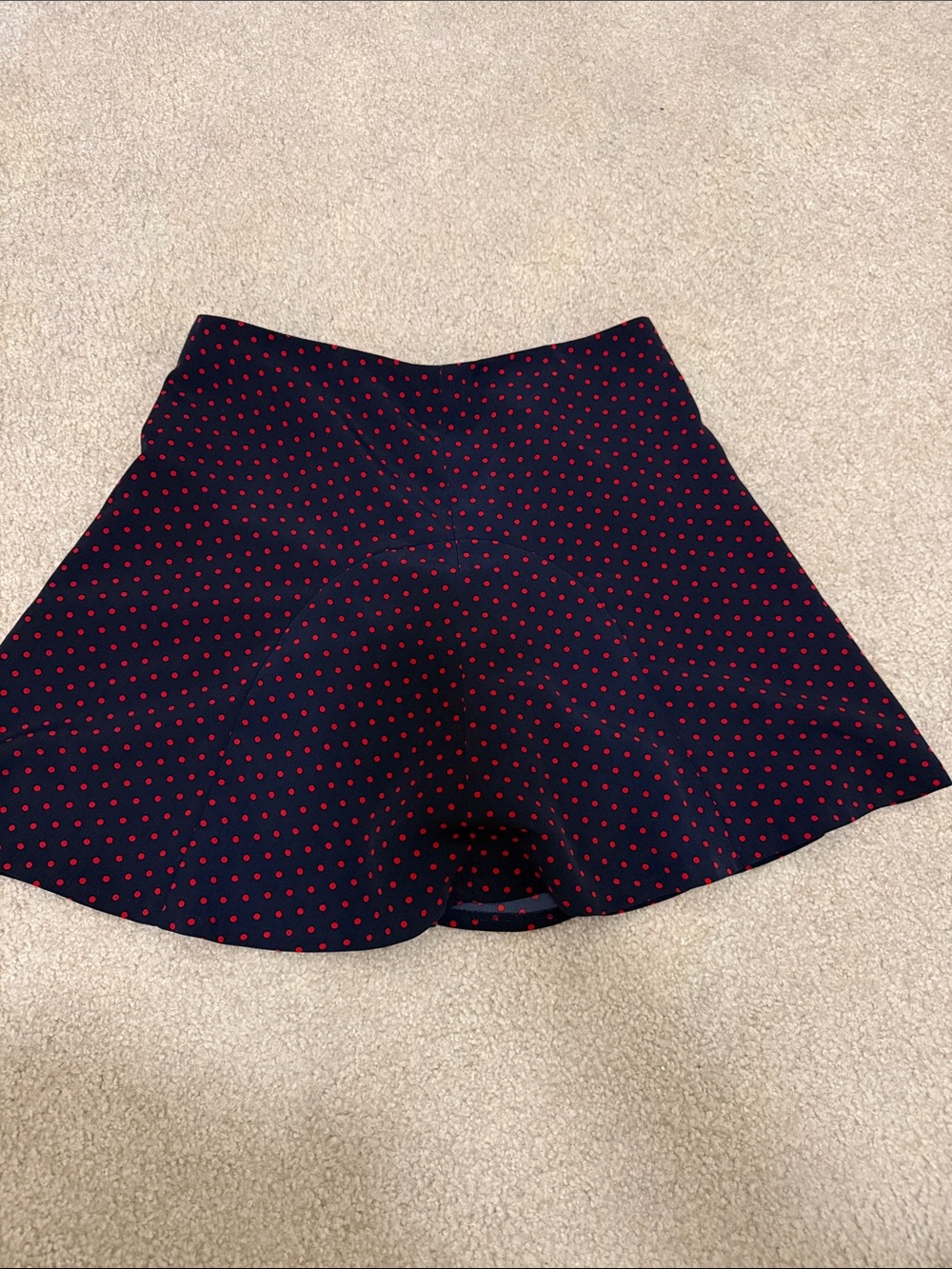 The Limited Navy Skort with Red Polka Dot Print